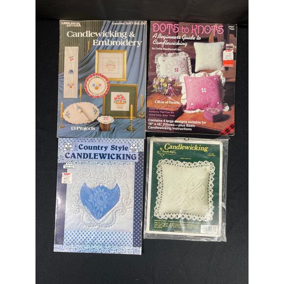 Vintage Candlewicking Bundle, 3 books and a kit - Picture 1 of 10